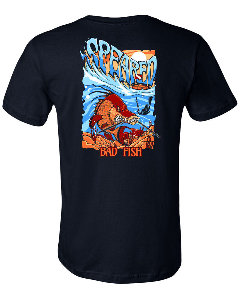 Speared Badfish - Hogfish T-Shirt - Black - Back